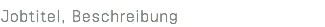 Jobtitel, Beschreibung